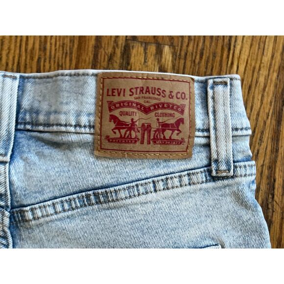 Levi's Blue High Waisted Crop Flare Denim Jeans Pants Women's Size 26 - Picture 5 of 10